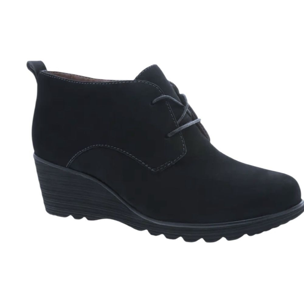Dansko Women's Cadee Oxford Wedge Black Suede Size 40 9.5-10 Lace Up Shoes